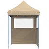 vidaXL Party Tent Folding Beige 200 x 200 x 306 cm Oxford Fabric