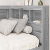 vidaXL Storage Headboard with Shelf Grey Sonoma 90 cm Engineered Wood