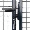 vidaXL Mesh Garden Gate Galvanised Steel 400x175 cm Grey