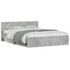 vidaXL Bed Frame with LED without Mattress Concrete Grey 160x200 cm