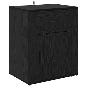 vidaXL Bedside Cabinet Black Oak 35 x 50 x 60 cm Engineered Wood