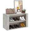 vidaXL Shoe Rack Concrete Grey 75x35x45 cm Engineered Wood
