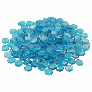 vidaXL Glass Nugget 17-19 mm Aqua Blue Glass