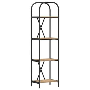 vidaXL Bookshelf 4-Tier 40 x 30 x 146 cm Engineered wood Artisan Oak