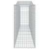 vidaXL Arched Gabion Baskets 5 pcs 400x50x100/120 cm Galvanised Iron