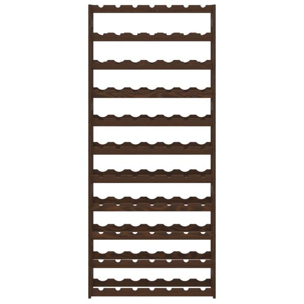 vidaXL Wine Rack for 77 Bottles Brown Solid Wood Pine