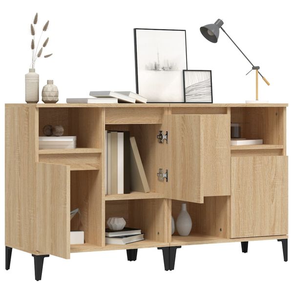 vidaXL Sideboards 2 pcs Sonoma Oak 60x35x70 cm Engineered Wood