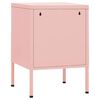 vidaXL Nightstand Pink 35x35x51 cm Steel