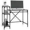 vidaXL Desk with Shelves Grey Sonoma 105x50x90 cm Engineered Wood&Iron