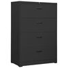 vidaXL Filing Cabinet | Anthracite | Steel | Large | Ball-Bearing