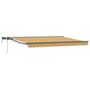 vidaXL Manual Awning Frame with LEDs 4 x 3 m Polyester with PU coating