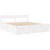 vidaXL Bed with Drawers and Mattress White 200x200 cm Solid Wood Pine