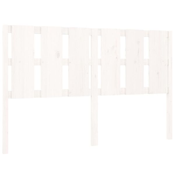 vidaXL Bed Headboard White 155.5x4x100 cm Solid Wood Pine