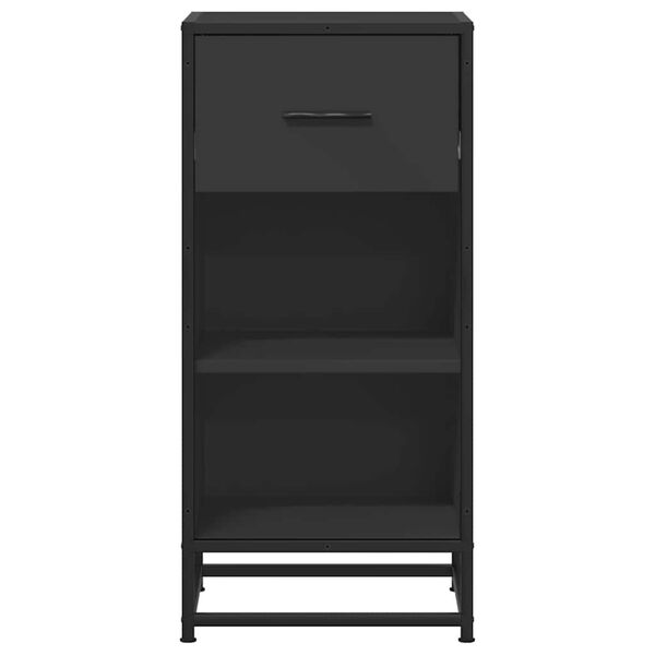 vidaXL Sideboard Black 35.5x35x76 cm Engineered Wood and Metal