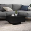 vidaXL Coffee Table Black Oak 55 x 55 x31 cm Engineered Wood
