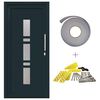 vidaXL Front Door 108 x 208 cm PVC Anthracite