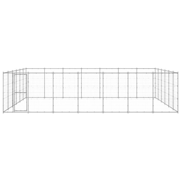 vidaXL Outdoor Dog Kennel Galvanised Steel 50.82 m&sup2;