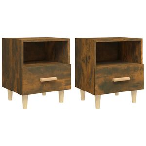 vidaXL Bedside Cabinets 2 pcs Smoked Oak 40x35x47 cm