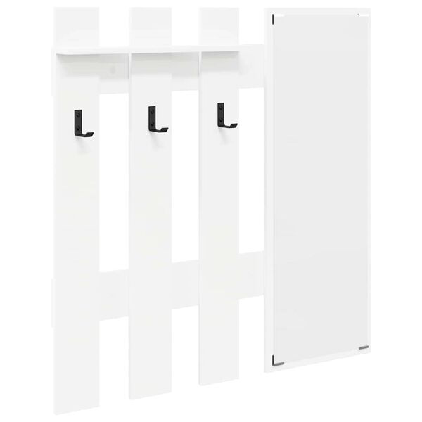 vidaXL Wall-Mounted Coat Rack White 100 x 10 x 100 cm Engineered wood