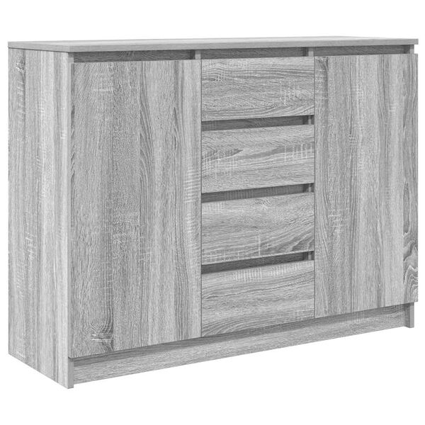 vidaXL Sideboard with Drawers Grey Sonoma 100.5x35x76 cm Engineered Wood