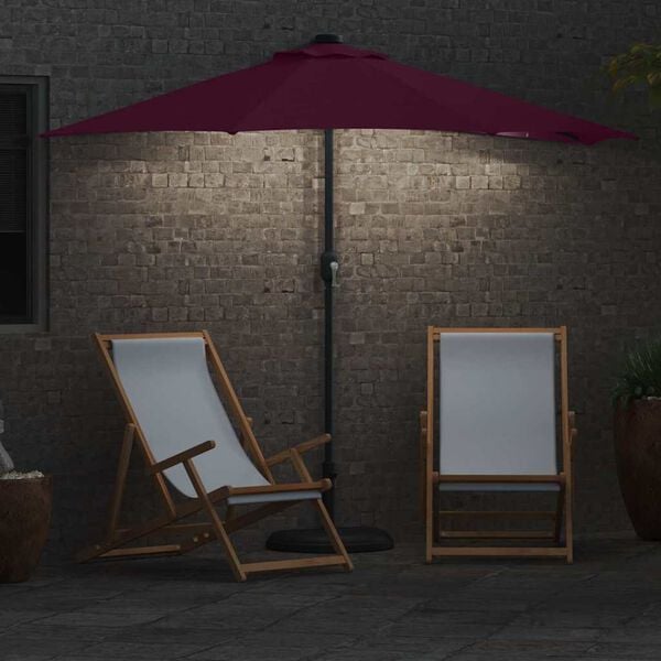 vidaXL Garden Parasol Bordeaux Red 294 x 150 x 224 cm