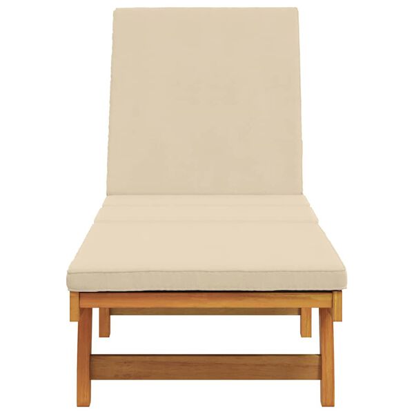 vidaXL Sun Lounger Reclining Brown 63 x 199 x 85cm Solid Acacia wood