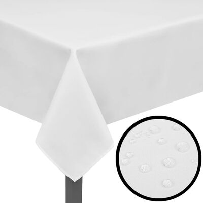 5 Tablecloths White 130 x 130 cm
