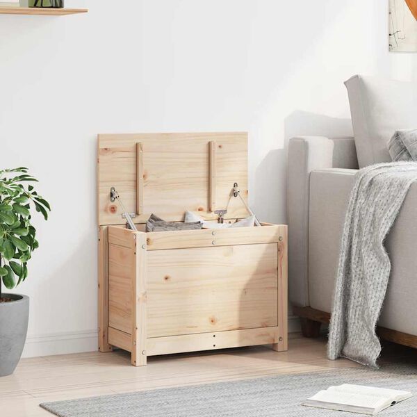 vidaXL Storage Box 60x32x45.5 cm Solid Wood Pine