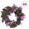 vidaXL Christmas Flower Garlands 6 pcs Spring Light Purple 250 cm