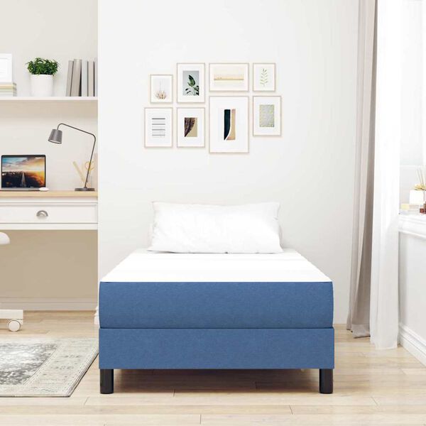 vidaXL Bed Mattress with Mattress Blue 90 x 190 cm Fabric