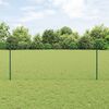 vidaXL Fence with Post Green 1 x 50 m Steel and PVC