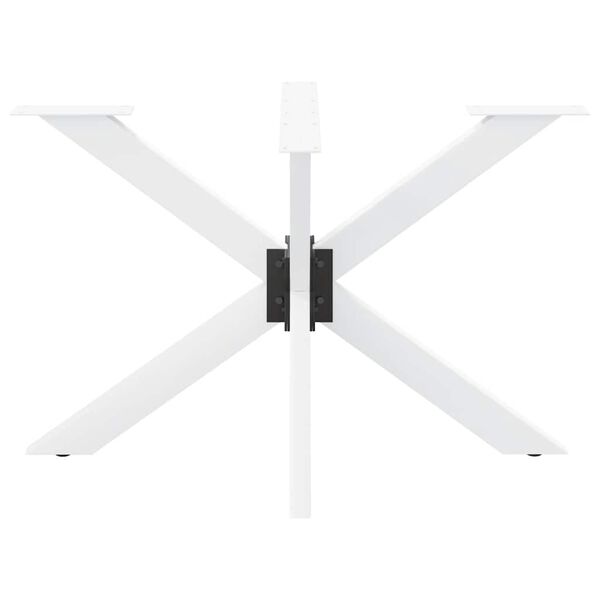 vidaXL Dining Table Leg Spider Shape White 120x68x(72-73) cm Steel