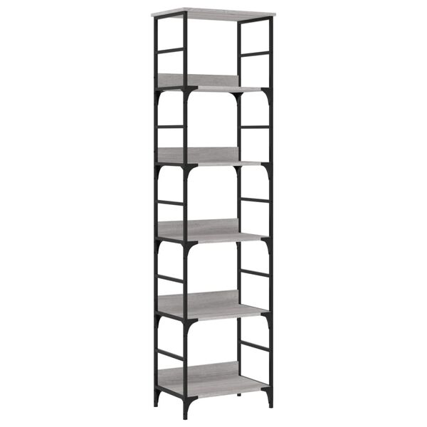 vidaXL Bookshelf Grey Sonoma 50x33x188.5 cm Engineered Wood