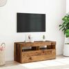 vidaXL TV Cabinet with LED Lights Old Wood 90x35x40 cm Engineered Wood