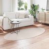 vidaXL Area Rugs Oval HUARTE Sand 100 x 200 cm 100% Polyester