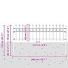 vidaXL Ring Fence Black 200 x 110 cm Powder-Coated Steel