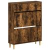 vidaXL Shoe Cabinet DELFT 78 x 24 x 103 cm Engineered Wood Smoked Oak