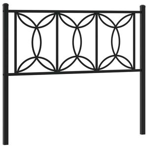 vidaXL Metal Replace Headboard Black 107 cm