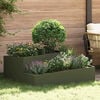 vidaXL Garden Planter Olive Green 100 x 100 x 50 cm Cold-rolled Steel