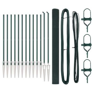 vidaXL Welded Wire Fence with Spikes 25 x 1.5 m PVC-coated Steel Green