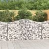 vidaXL Arched Gabion Basket 200x50x100/120 cm Galvanised Iron