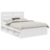 vidaXL Bed Frame with Headboard White 140 x 190 cm Solid Pine Wood