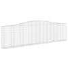 vidaXL Arched Gabion Baskets 10 pcs 400x30x100/120 cm Galvanised Iron