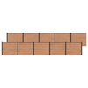 vidaXL Fence Panel 10 pcs 1692 x 146 cm WPC and Aluminium Brown