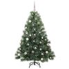 vidaXL Artificial Christmas Tree with 150 LEDs Green 150 cm PE and PVC