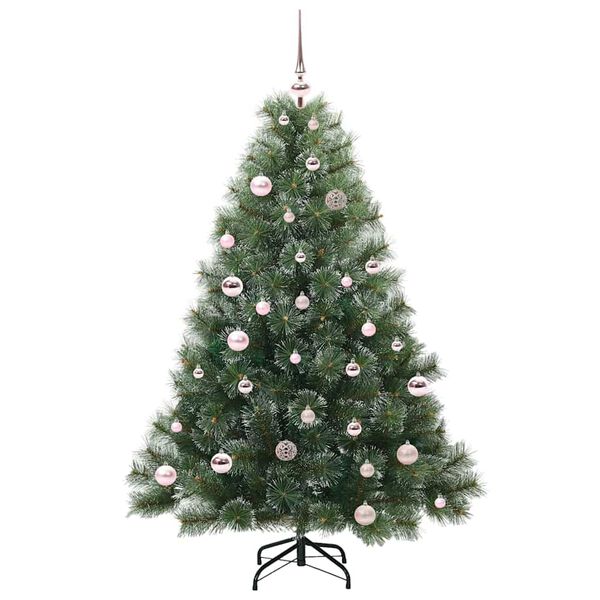 vidaXL Artificial Christmas Tree with 150 LEDs Green 150 cm PE and PVC