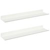 vidaXL Floating Shelf 2 pcs White 100 x 9 x 2.5 cm Steel