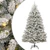 vidaXL Artificial Christmas Tree Green and White 300 cm PVC and Metal