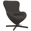 vidaXL Egg Chair Dark Grey 63 x 73 x 90 cm Fabric