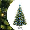 vidaXL Artificial Hinged Christmas Tree 150 LEDs Green 120 cm
